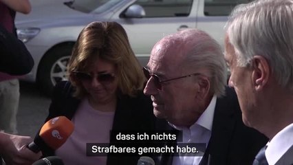 Blatter vor Anhörung: "Habe ein reines Gewissen"