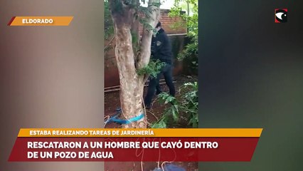 Rescataron a un hombre que cayó dentro de un pozo de agua