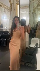 Jenaye Noah en pleine préparation du défilé Bulgari