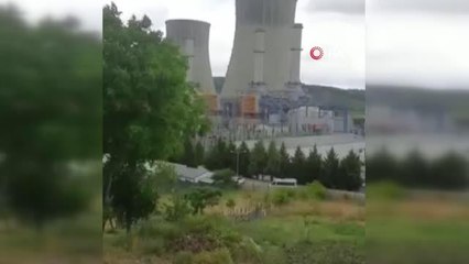 Doğalgaz santralinde korkutan trafo patlaması