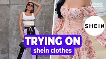 Trying on shein clothes