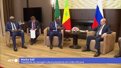 Presidente da União Africana diz a Putin que continente é 'vítima' do conflito na Ucrânia