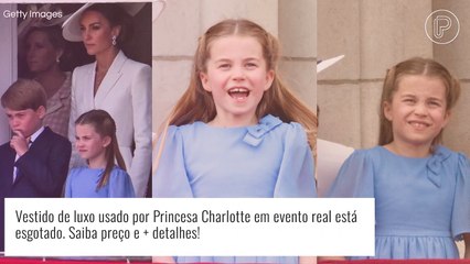 Vestido de luxo usado por Princesa Charlotte em evento real está esgotado. Saiba preço e + detalhes!