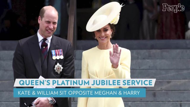 Kate Middleton and Prince William Sit Opposite Meghan Markle and Prince Harry for Jubilee Service