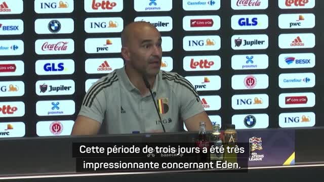 Belgique - Martinez sent Eden Hazard très frais et affûté