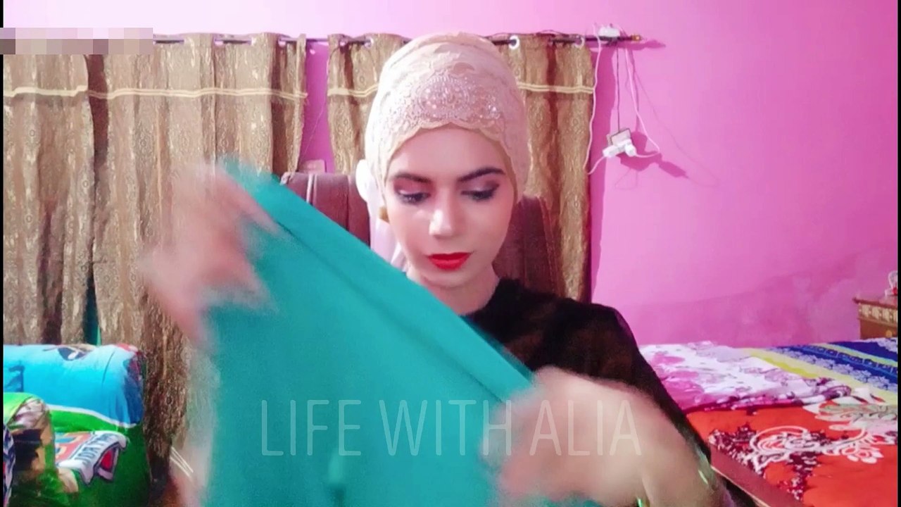 Criss Cross Hijab style with Dupatta - Jorjet Hijab(Full Coverage)