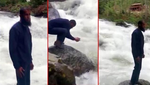 Fotoğraf çektirirken dereye düşen turist kayboldu