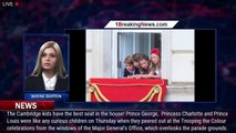 George, Charlotte and Louis Peek Out the Window in Adorable Trooping the Colour Moment - 1breakingne