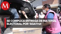 Hay problemas para trasladar paquetes electorales a Oaxaca por 'Agatha'