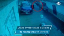 Captan momento en que grupo armado ataca a alcalde de Tlalnepantla en Morelos