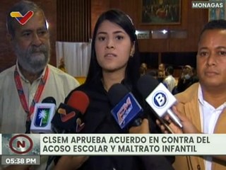 Consejo Legislativo de Monagas aprueba acuerdo en contra del acoso escolar y maltrato infantil