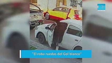 "El roba ruedas del Gol blanco"