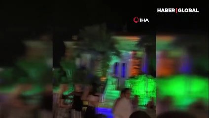 İlginç görüntüler! Düğün sahipleri neye uğradığını şaşırdı