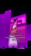 Traductor no entiende a Justin Bieber durante un concierto en Mexico