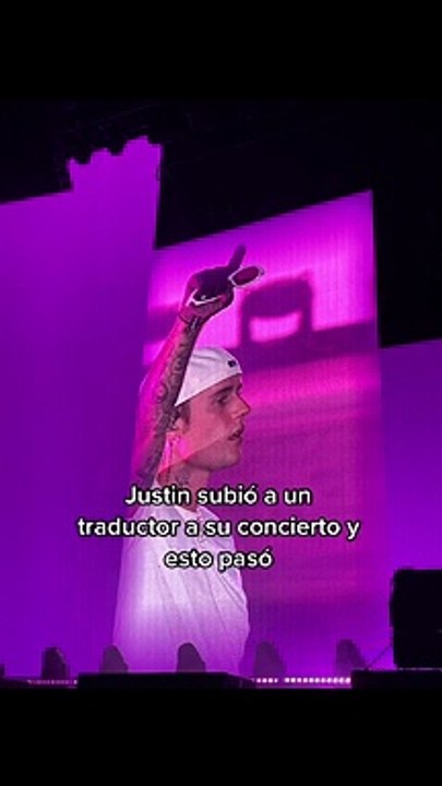 Traductor no entiende a Justin Bieber durante un concierto en Mexico