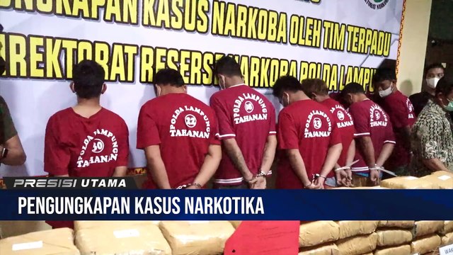 Direktorat Reserse Narkoba Polda Lampung Konferensi Pers Pengungkapan Kasus Narkoba