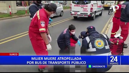 Surco: Mujer muere atropellada por un bus tras cruzar la pista temerariamente
