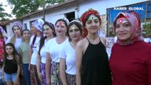 Edirne'de Pomakların ilginç düğün geleneği, gelinin yüzünün tamamı pulla süslendi