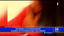 Los Olivos: cae presunto extorsionador cuando fotografiaba sus armas para enviarlas a su víctima