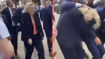 Az kalsın kafasına geliyordu! Aşırı sağcı Fransız lider Le Pen'e yumurtalı saldırı