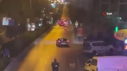 Başakşehir'de aracıyla drift yapan zanlı, polis ekiplerince yakalandı