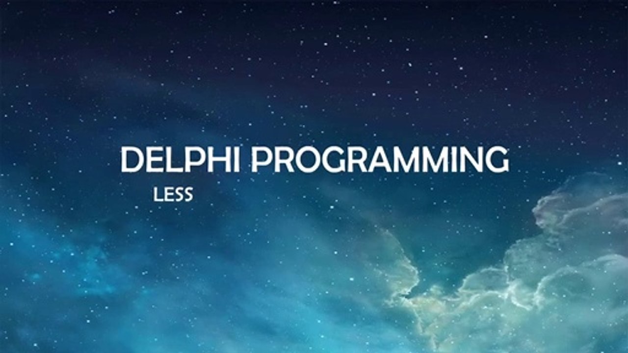 [DELPHI PROGRAMMING] LESSON 2 - FORM DESIGN