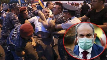 Ermenistan polisinden hükümet karşıtı protestoculara sert müdahale