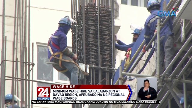 Minimum wage hike sa CALABARZON at Davao Region, aprubado na ng Regional Wage Boards | 24 Oras Weekend