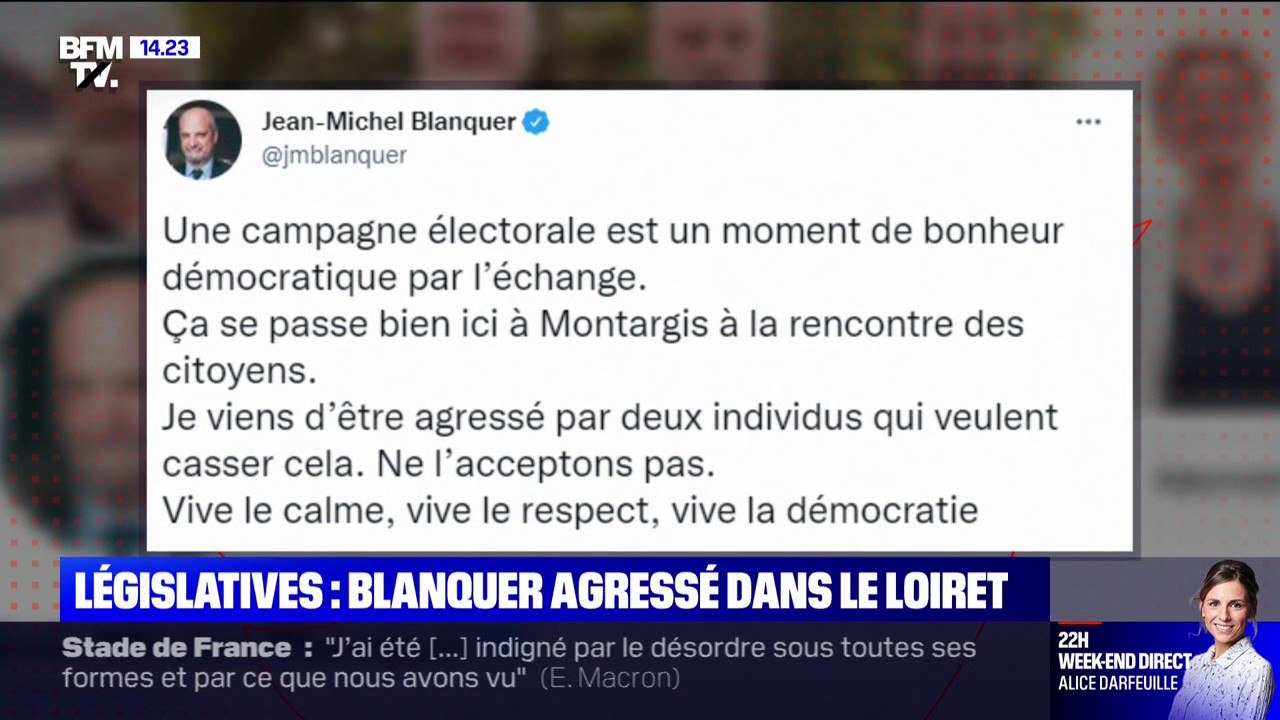Législatives: Jean-Michel Blanquer dit avoir été agressé sur le marché de Montargis dans le Loiret