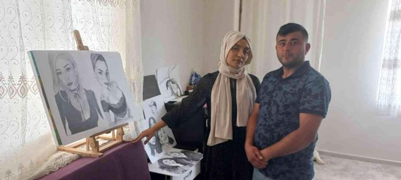 Mardinli ev hanımı hobi olarak başladığı resim sanatını ticarete döktü