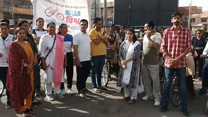 विश्व साईकिलिंग दिवस पर साईकिल-मय बना नजर आया नागौर