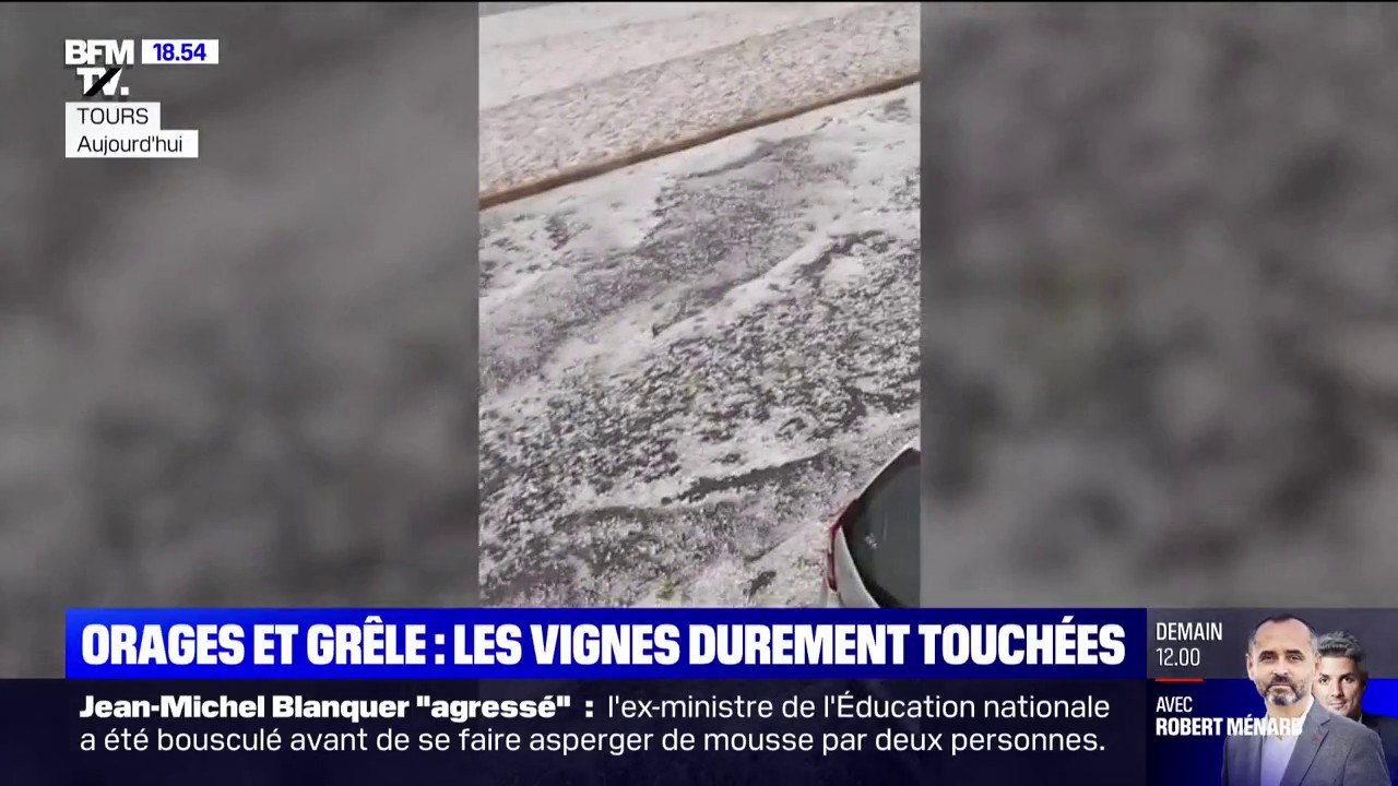 Orages et grêle: "Je n'ai jamais vu cela sur Tours", affirme un habitant