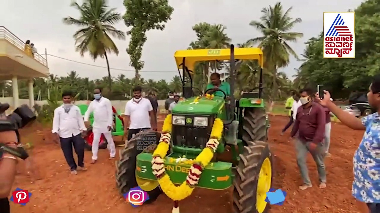ಕೃಷಿಗಾಗಿ ಟ್ರ್ಯಾಕ್ಟರ್ ಖರೀದಿಸಿ ಚಲಾಯಿಸಿದ ಮಾಜಿ ಸಿಎಂ HDK