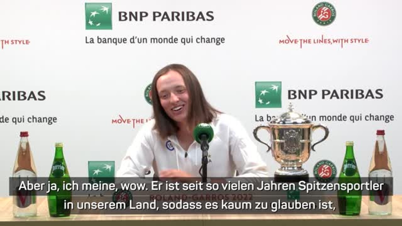 Swiatek "überwältigt" von Lewandowski-Support