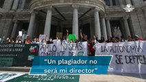 Comunidad del CIDE marcha a Palacio Nacional, pero no los reciben