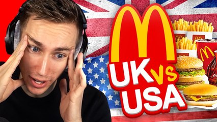 U FAMOUS YOUTUBER REACTS TO UK vs US McDonalds