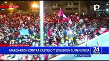 Centro de Lima: manifestantes protestan en contra del gobierno de Pedro Castillo