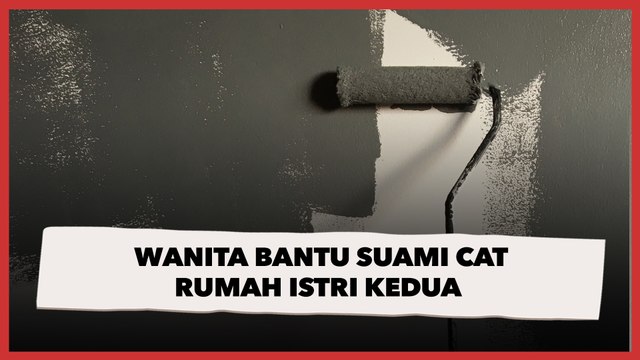 Tegar! Viral Video Wanita Bantu Suami Mengecat Rumah Istri Kedua