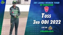 Toss | Pakistan Women vs Sri Lanka Women | 3rd ODI 2022 | PCB | MN1T