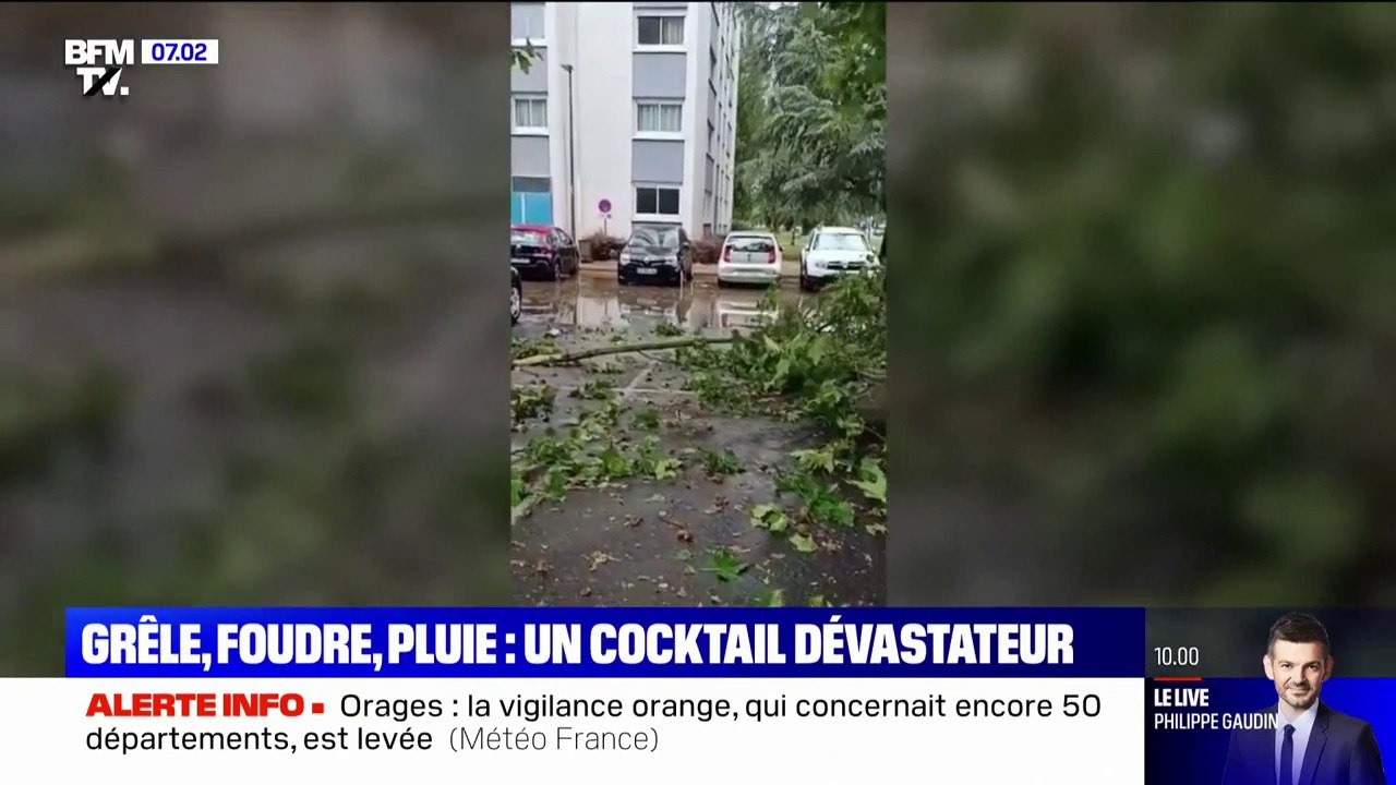 Grêle, foudre, pluie: les images des orages qui...