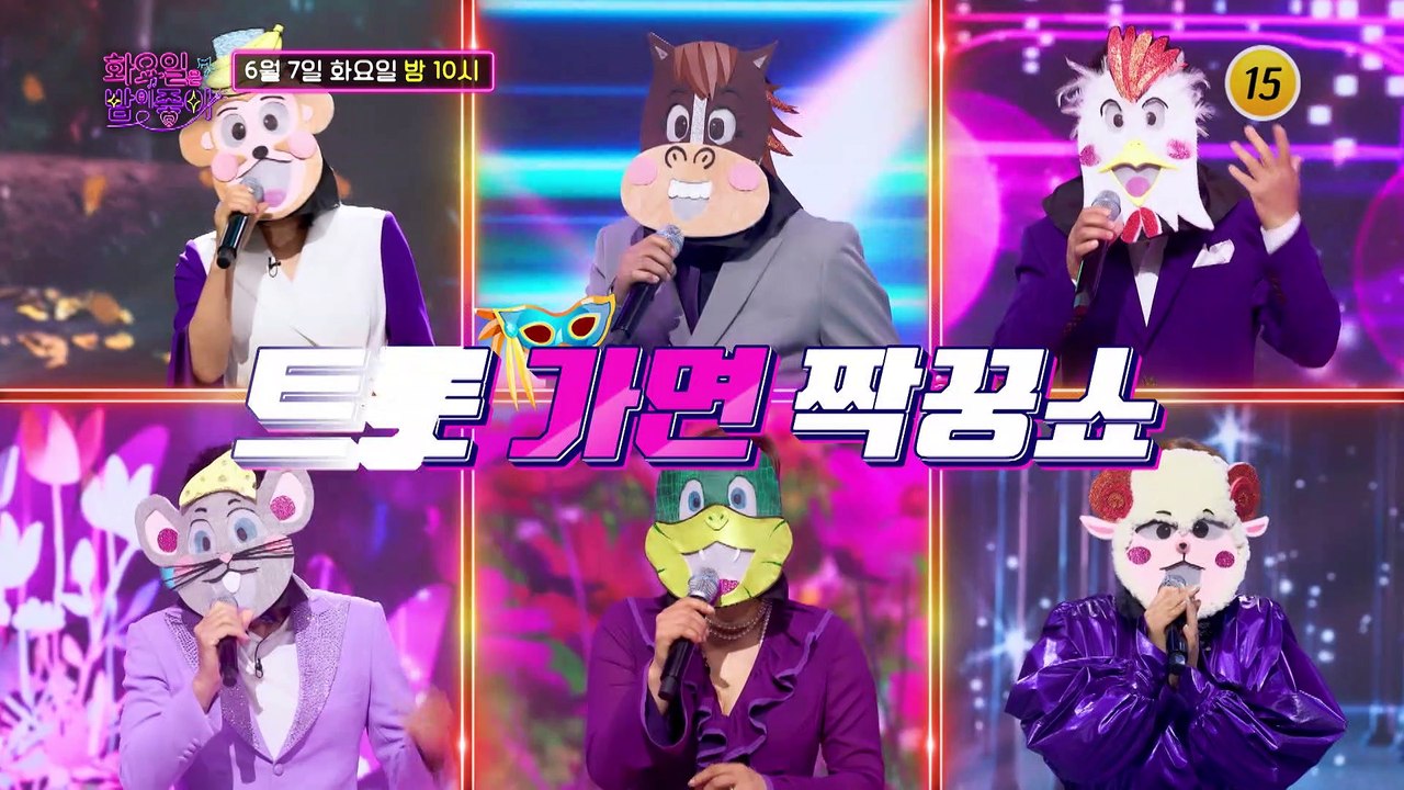 베일에 감춰진 초호화 가수들 총출동! 〈트롯 가면 짝꿍쇼〉_화요일은 밤이 좋아 27회...
