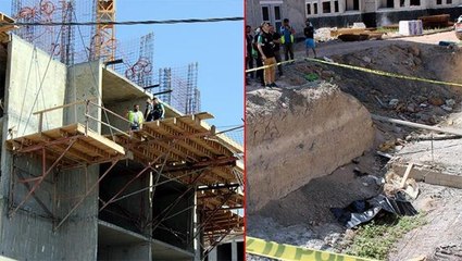 Metrelerce yükseklikten ok gibi yere çakılan kalıp ustası, olay yerinde hayatını kaybetti