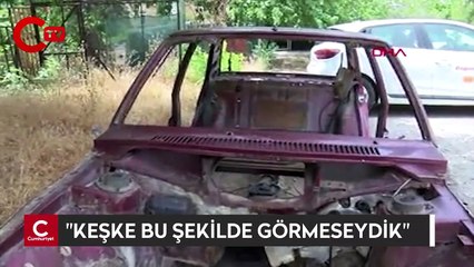 Çalınan otomobilini parçalanmış halde buldu; 'Keşke böyle görmeseydik' dedi