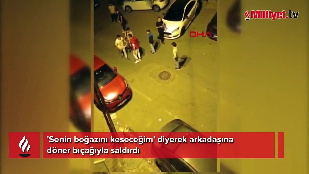 'Senin boğazını keseceğim' diyerek arkadaşına döner bıçağıyla saldırdı