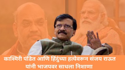 काश्मिरी पंडित आणि हिंदुंच्या हत्येवरून Sanjay Raut यांनी भाजपवर साधला निशाण| Kashmiri Pandit| BJP