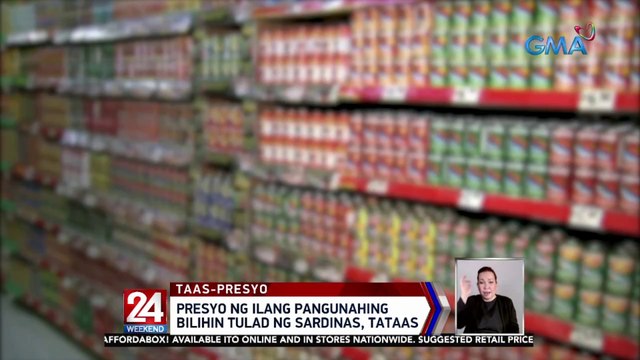 Presyo ng ilang pangunahing bilihin tulad ng sardinas, tataas | 24 Oras Weekend