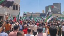 Azez'de beklenen askeri operasyonlara destek gösterisi