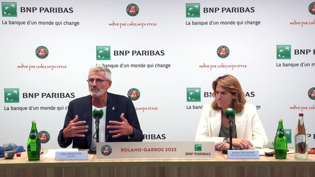 Roland-Garros 2022 - Amélie Mauresmo et Gilles Moretton, le bilan des "chiffres records" : "On va passer les 300 millions d'euros de chiffre d'affaire sur ce Roland-Garros 2022"