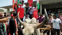Gujrat news : महंगाई के खिलाफ कांग्रेस का अनोखा प्रदर्शन