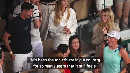 Swiatek 'overwhelmed' by Lewandowski appearance